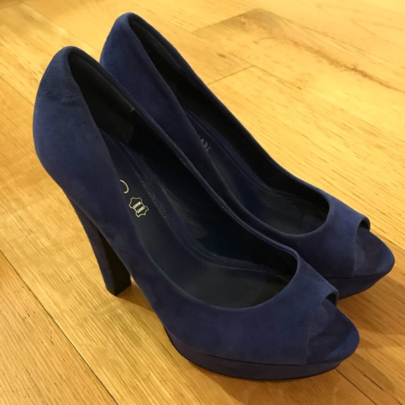 ALDO Royal Blue Genuine Suede Platform Pumps - Picture 6 of 8